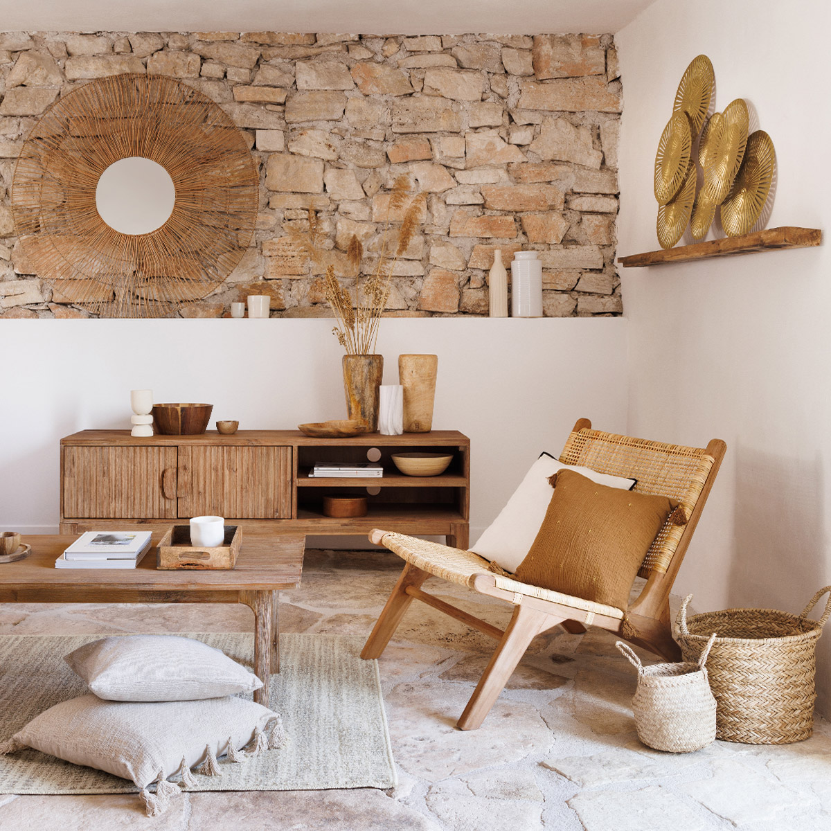 Cojín Winter Light Gaze Canela 40x40