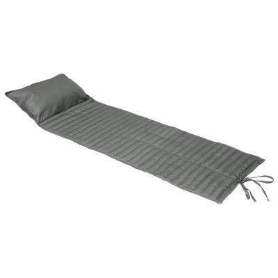 Cojín para tumbona impermeable gris