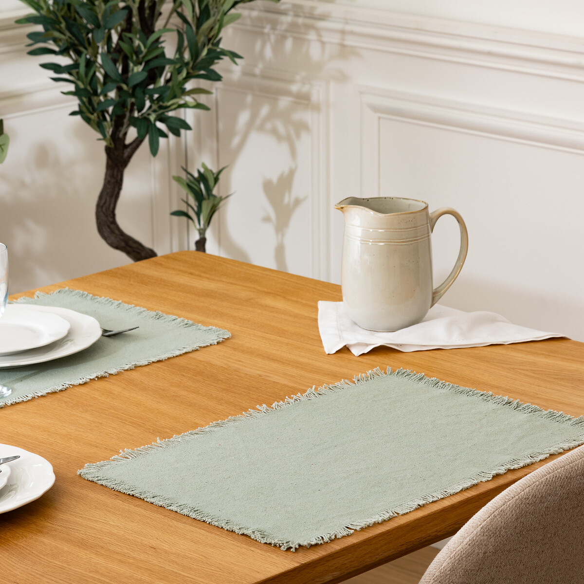 Mantel individual de mesa MAHA gris 30x45cm