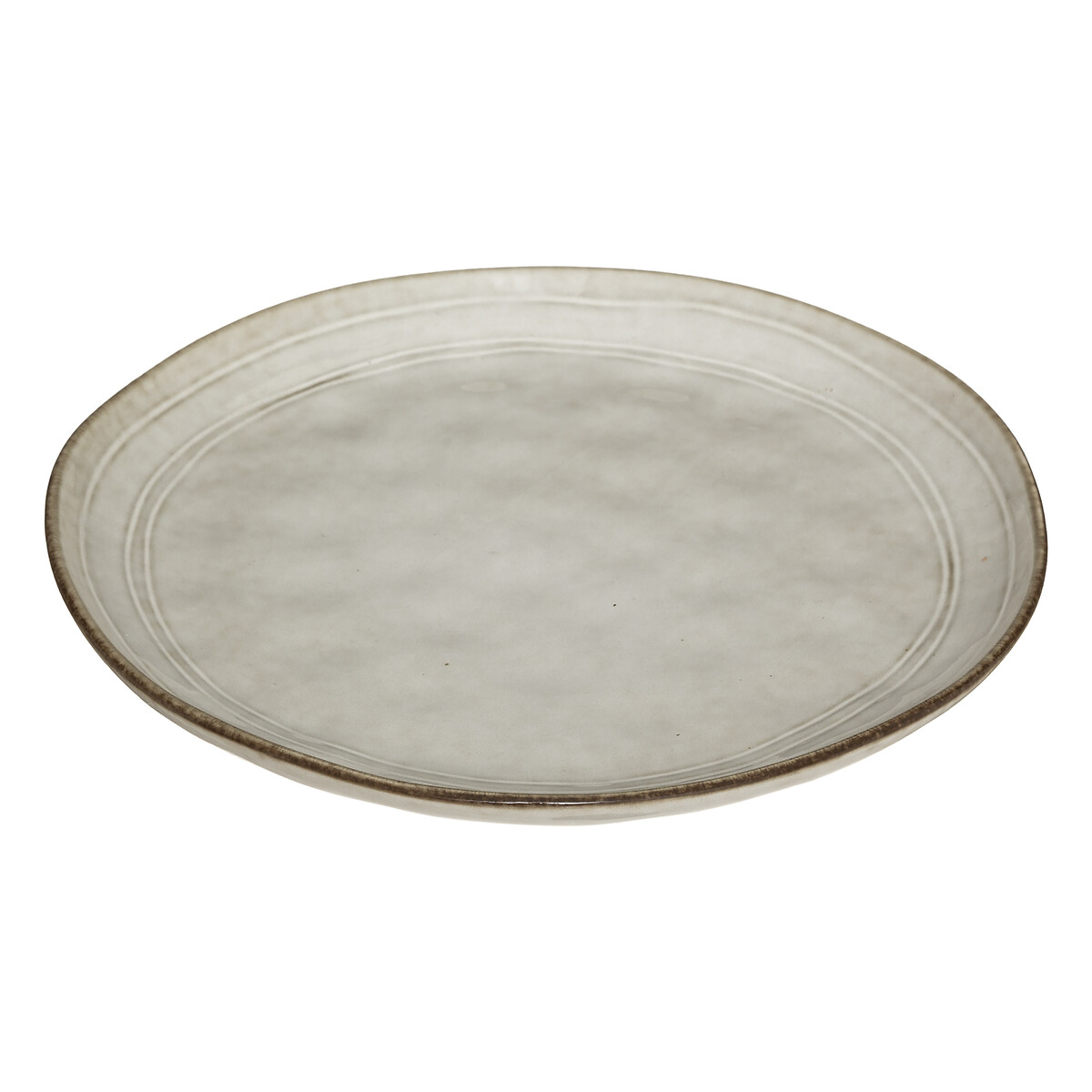 Prato De Sobremesa Flower Cinza 22cm