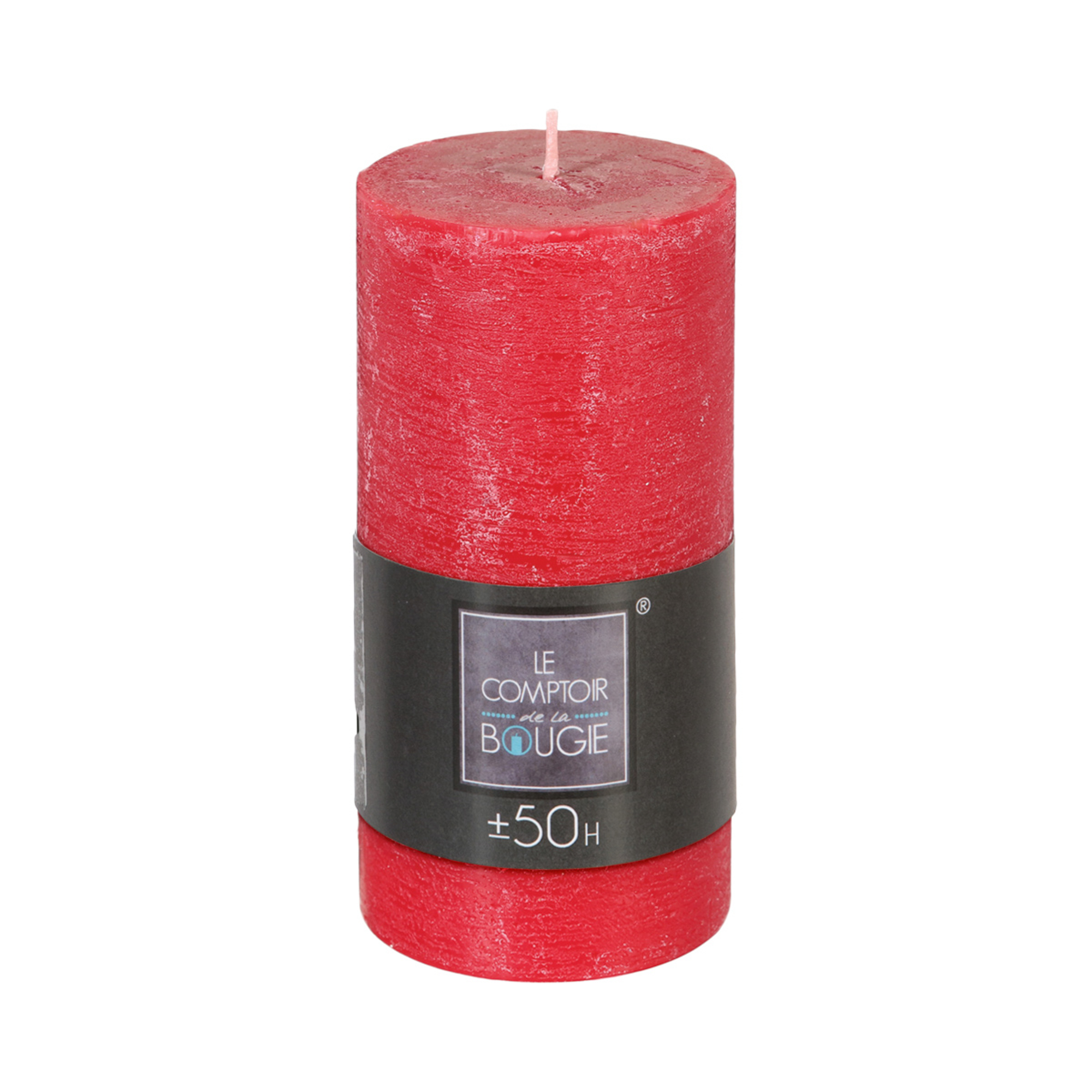 Vela Rústica Vermelha Cilindrica