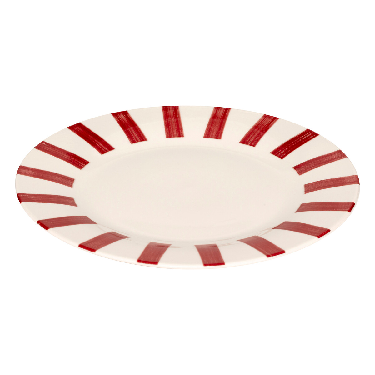 Plato llano CHERI rojo de porcelana 27cm