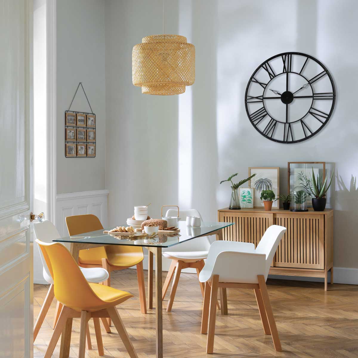 Reloj De Pared Vintage Negro Metal 70Cm