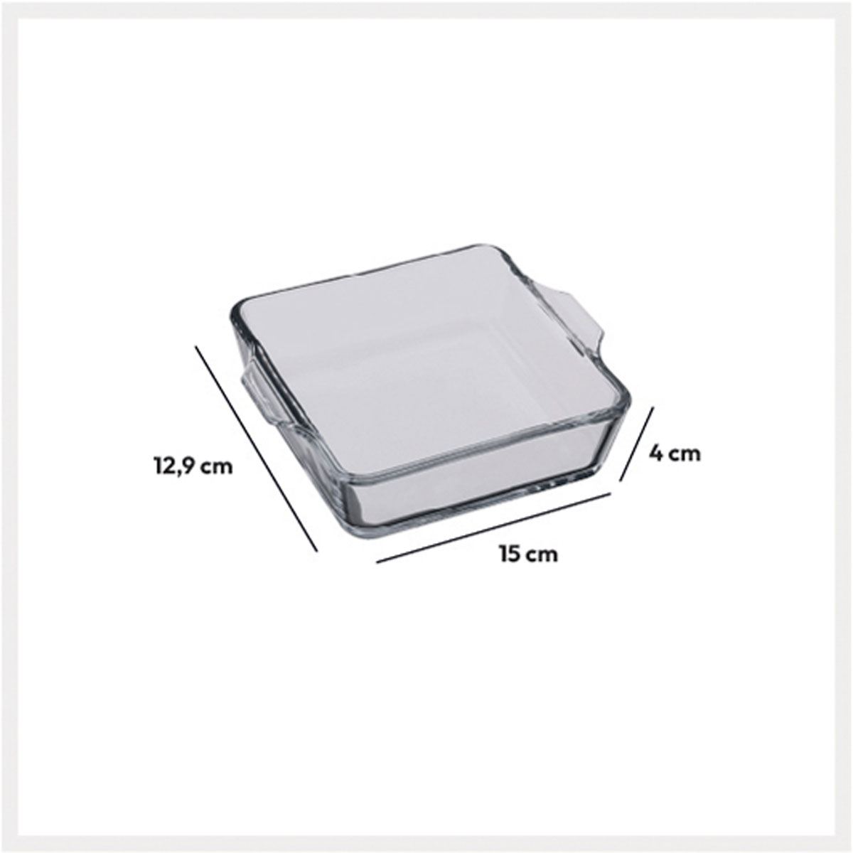 Mini Fuente De Vidrio Cuad. 15Cm