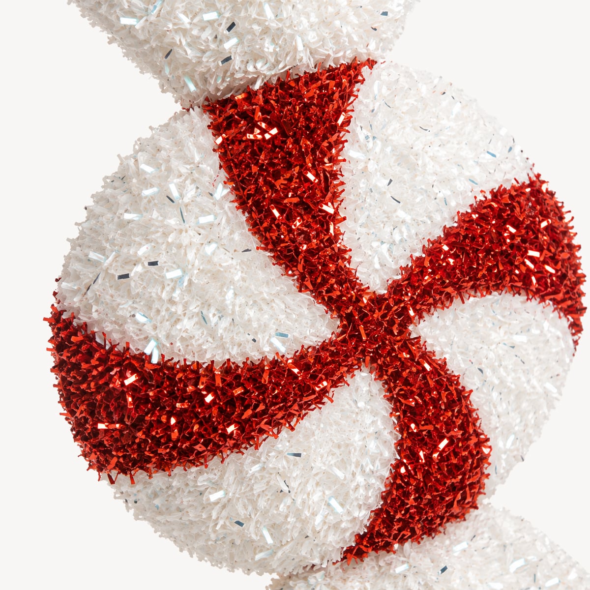 Adorno Forma De Caramelo Rojo Y Blanco 28cm