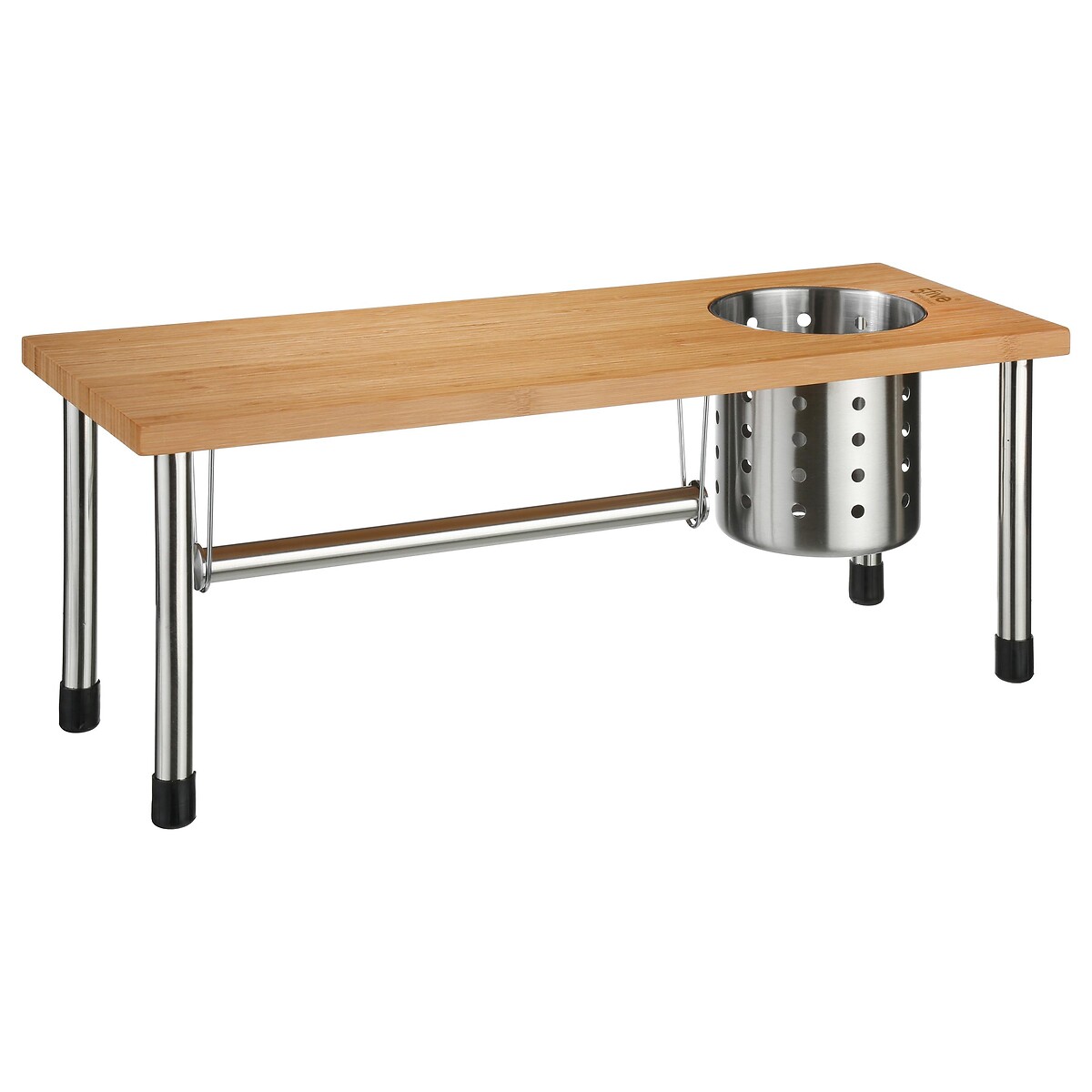 Estante Cocina C/Portarrollo Metal/Bambú