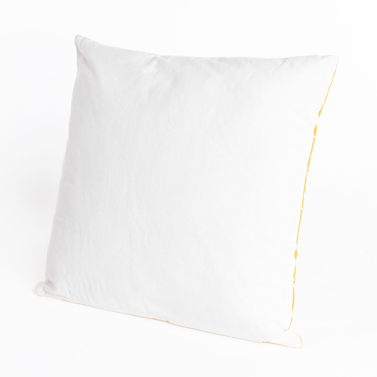 Coj&iacute;n LINECHIC amarillo de algod&oacute;n 45x45cm