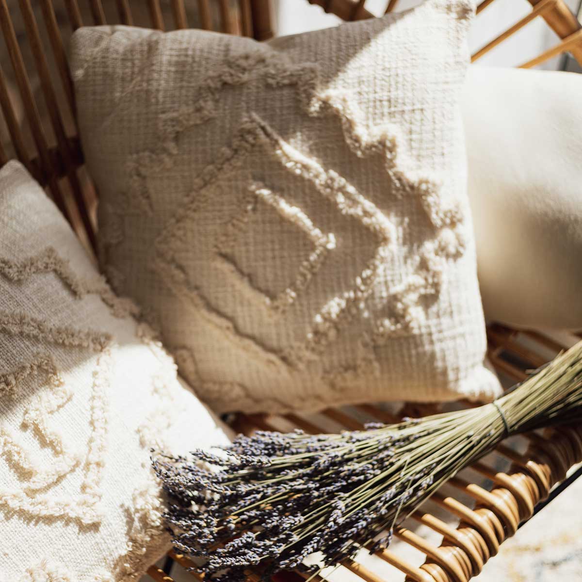 Coj&iacute;n Inca Marfil 40x40Cm