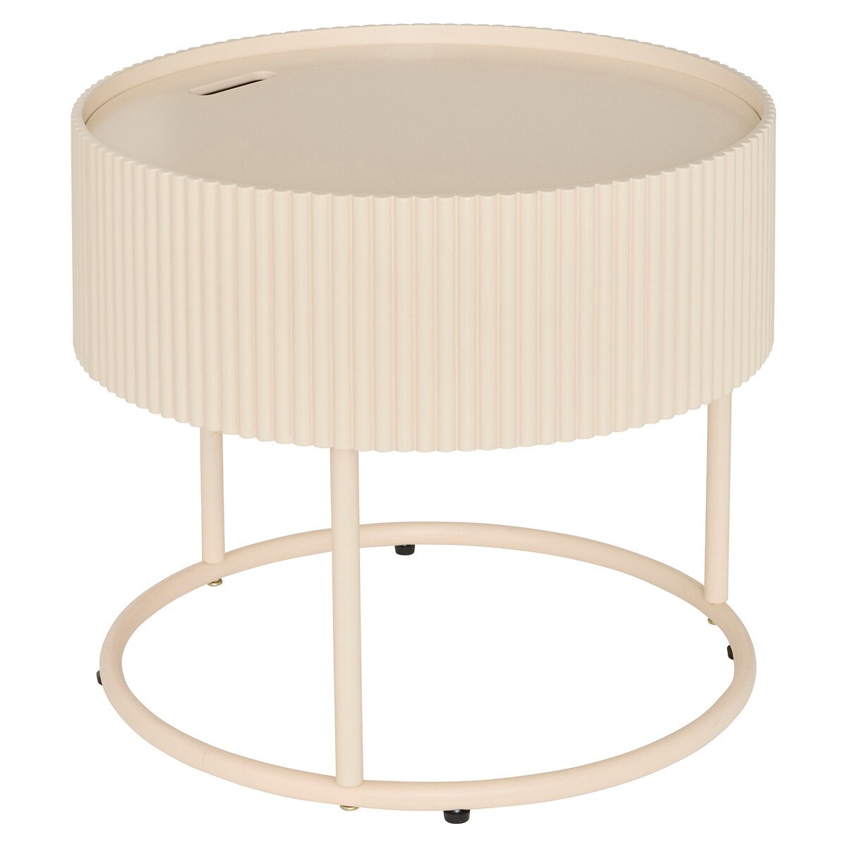 Mesa auxiliar JUNA beige D45x40.5cm