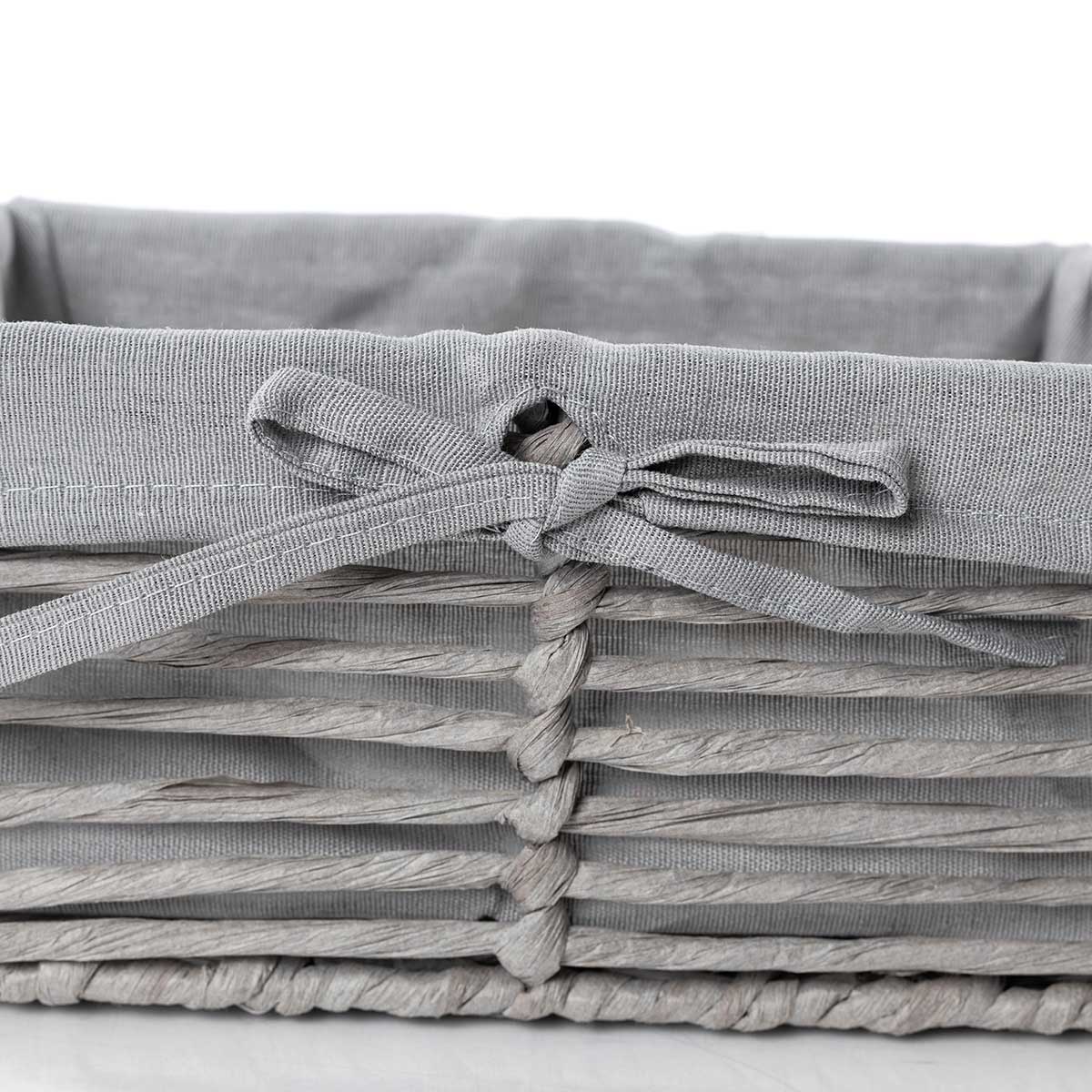 Cesta de ba&ntilde;o gris 20.5x30cm
