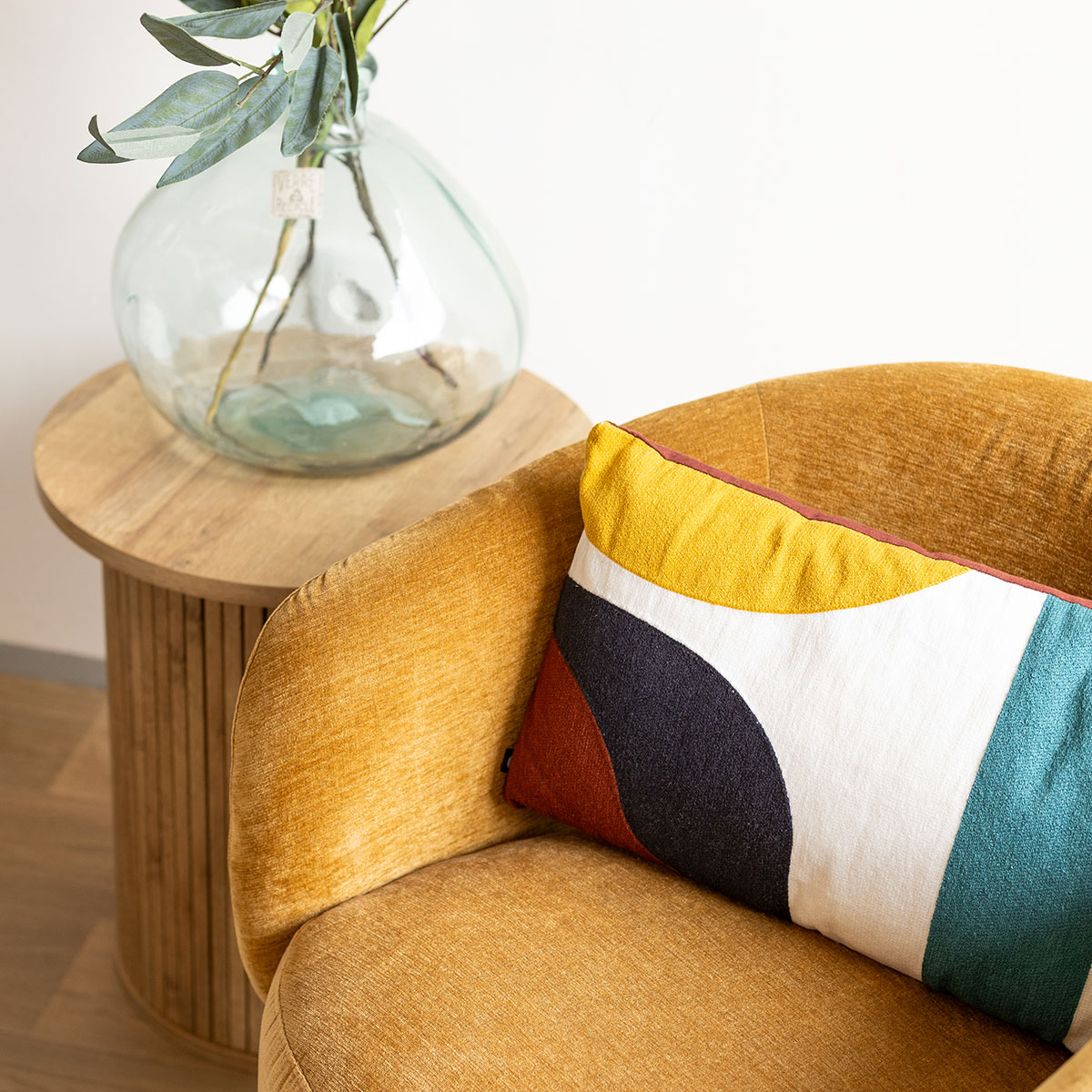 Cojín Bordado Multicolor 30x50Cm