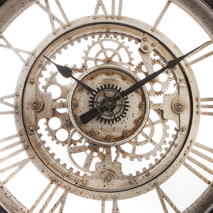 Reloj de pared negro mecanismo VINTAGE 61cm