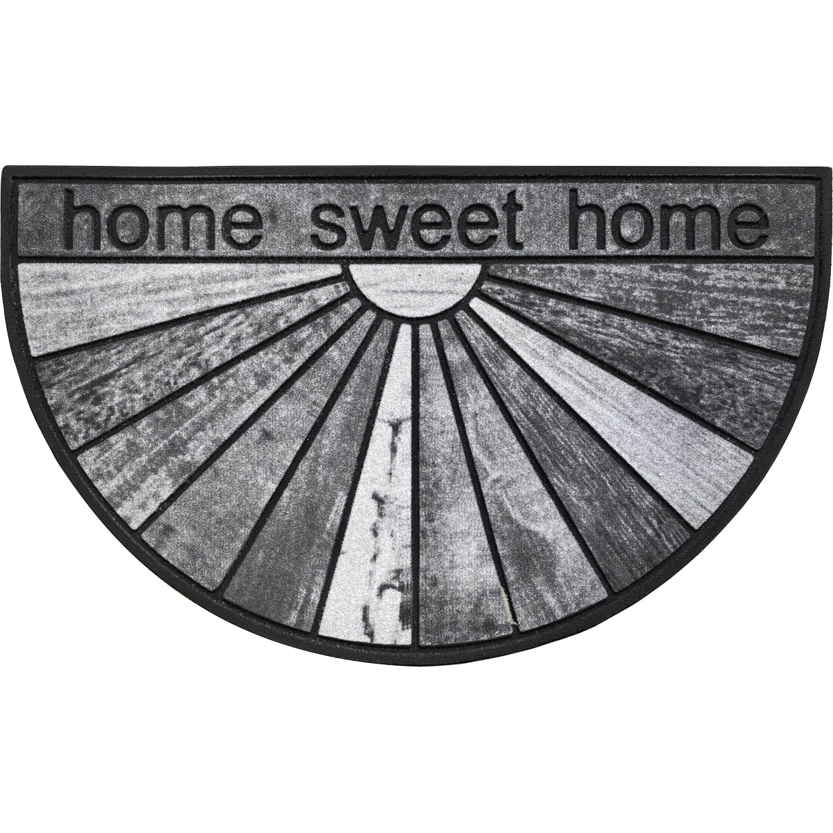 Alfombra De Entrada Medialuna Gris Home Sweet Home