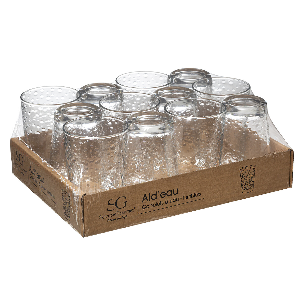 Juego 12 Vasos De Vidrio Ald'Eau 20Cl 