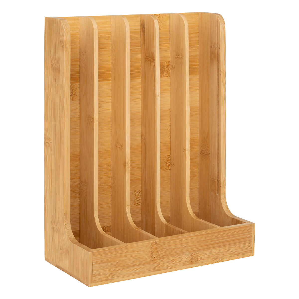 Soporte para 70 c&aacute;psulas de caf&eacute; beige de bamb&uacute; 
