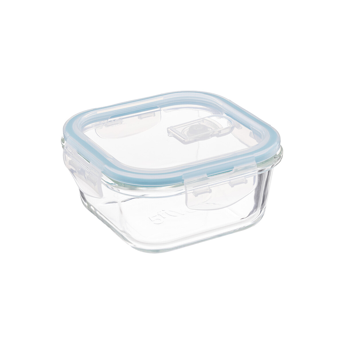 Caixa Quadrada De Vidro Com Tampa 0,53l