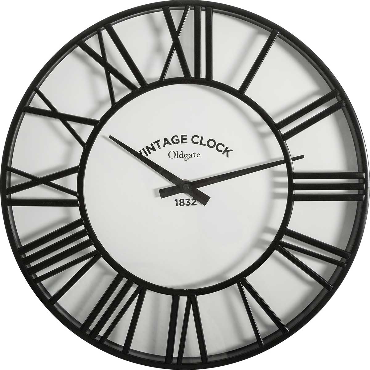 Reloj De Pared Vintage Negro 35Cm