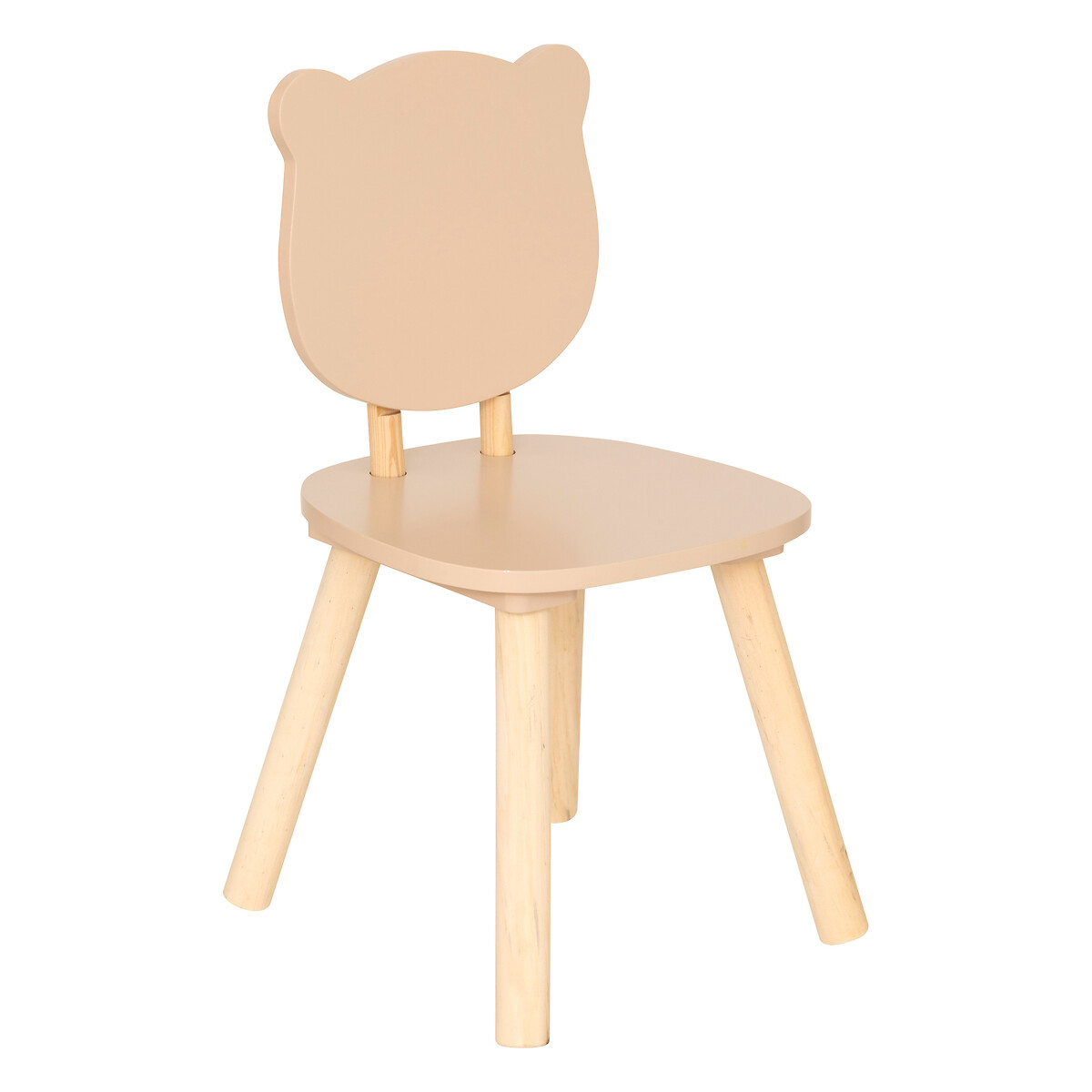 Silla oso DOUCEUR beige de madera de pino 49x26cm