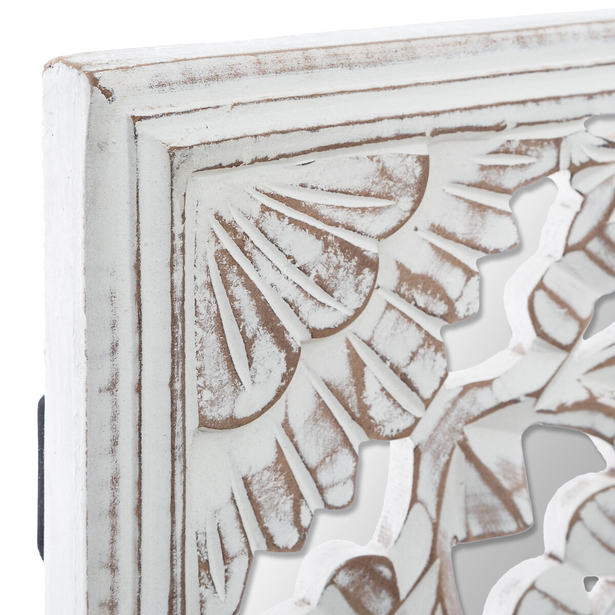 Painel Decorativo Fanny Branco Em Madeira 58x58cm