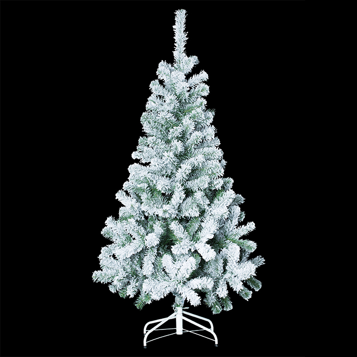 Árvore De Natal Floque Verde Com Efeito Neve 180cm