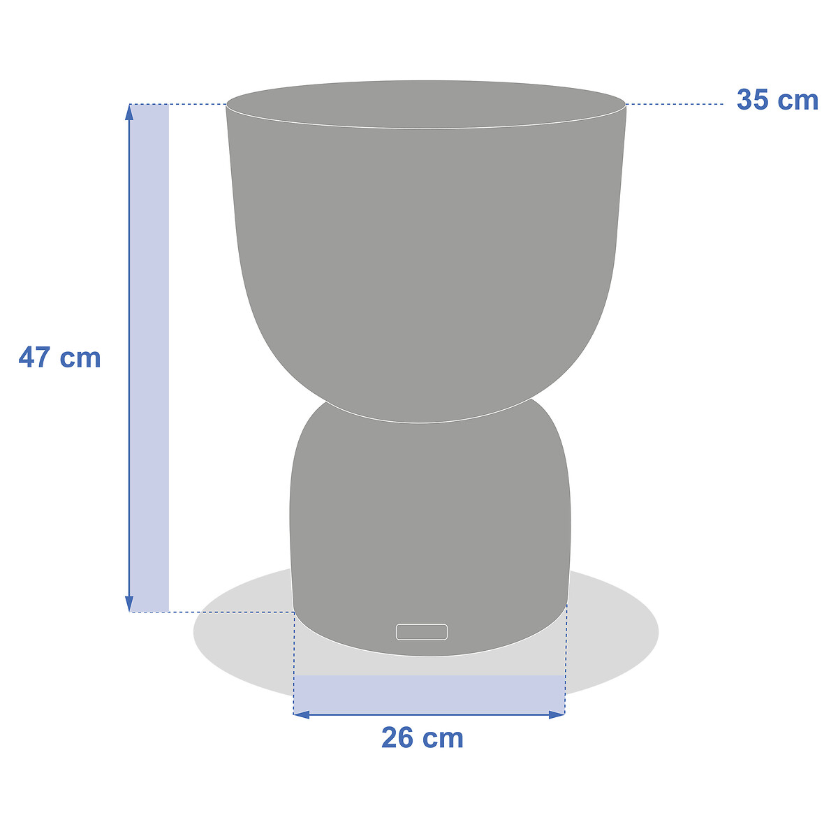 Mesa auxiliar TIMANDRA 47x35x35cm