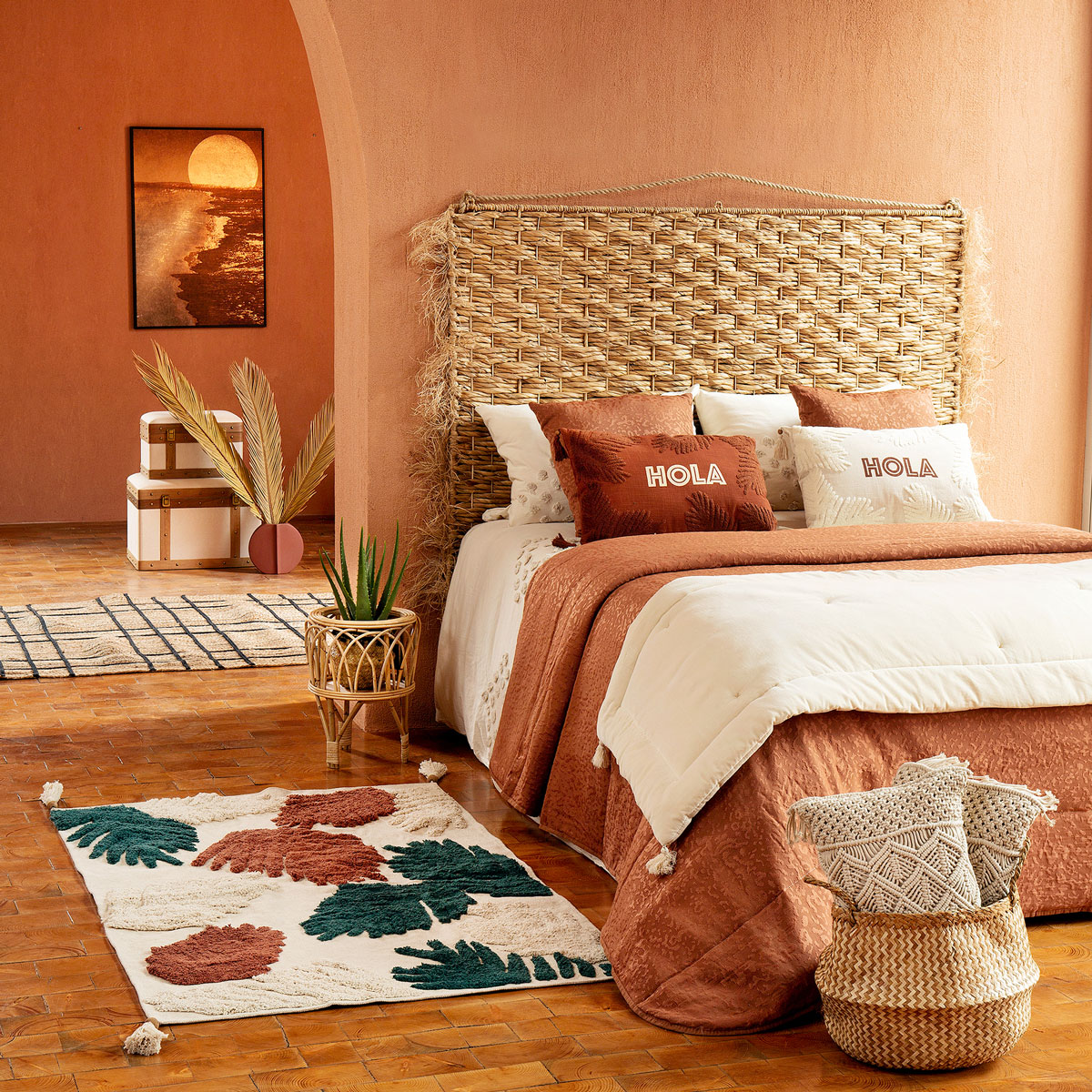 Cabecero JACINTE de yute con suspensión