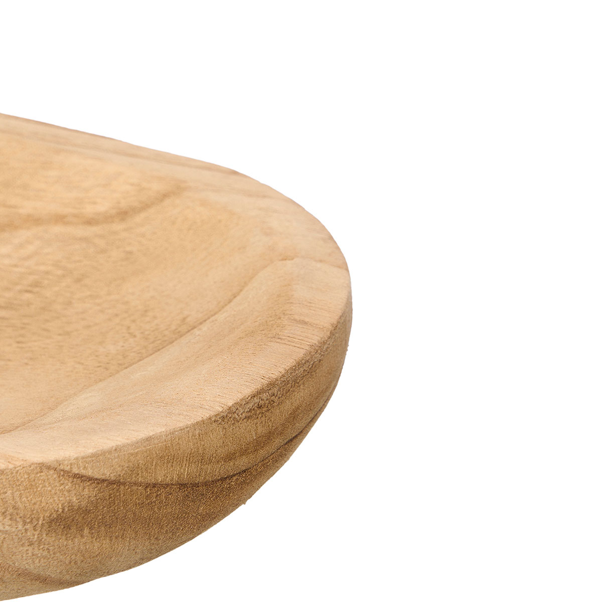 Centro de mesa ovalado de madera quemada 38.5cm