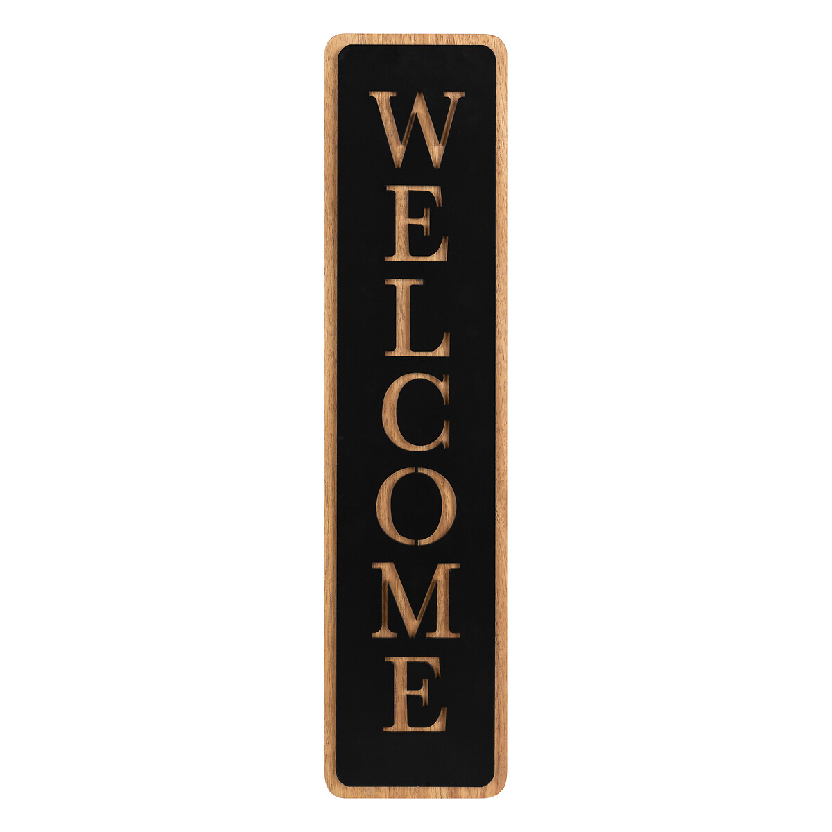 Cuadro decorativo welcome de mdf negro