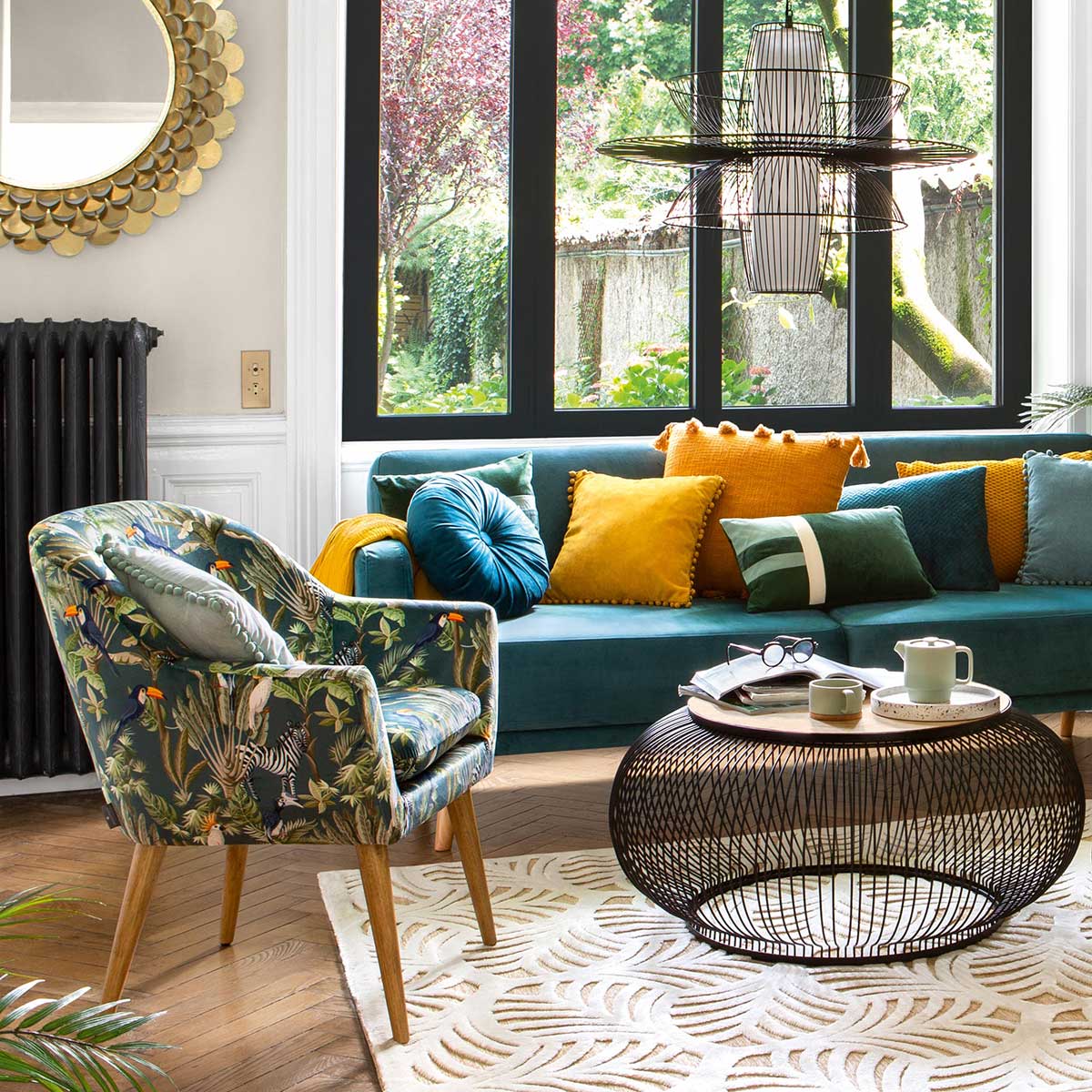 Sillón De Terciopelo Jungle 70.5x65x83Cm