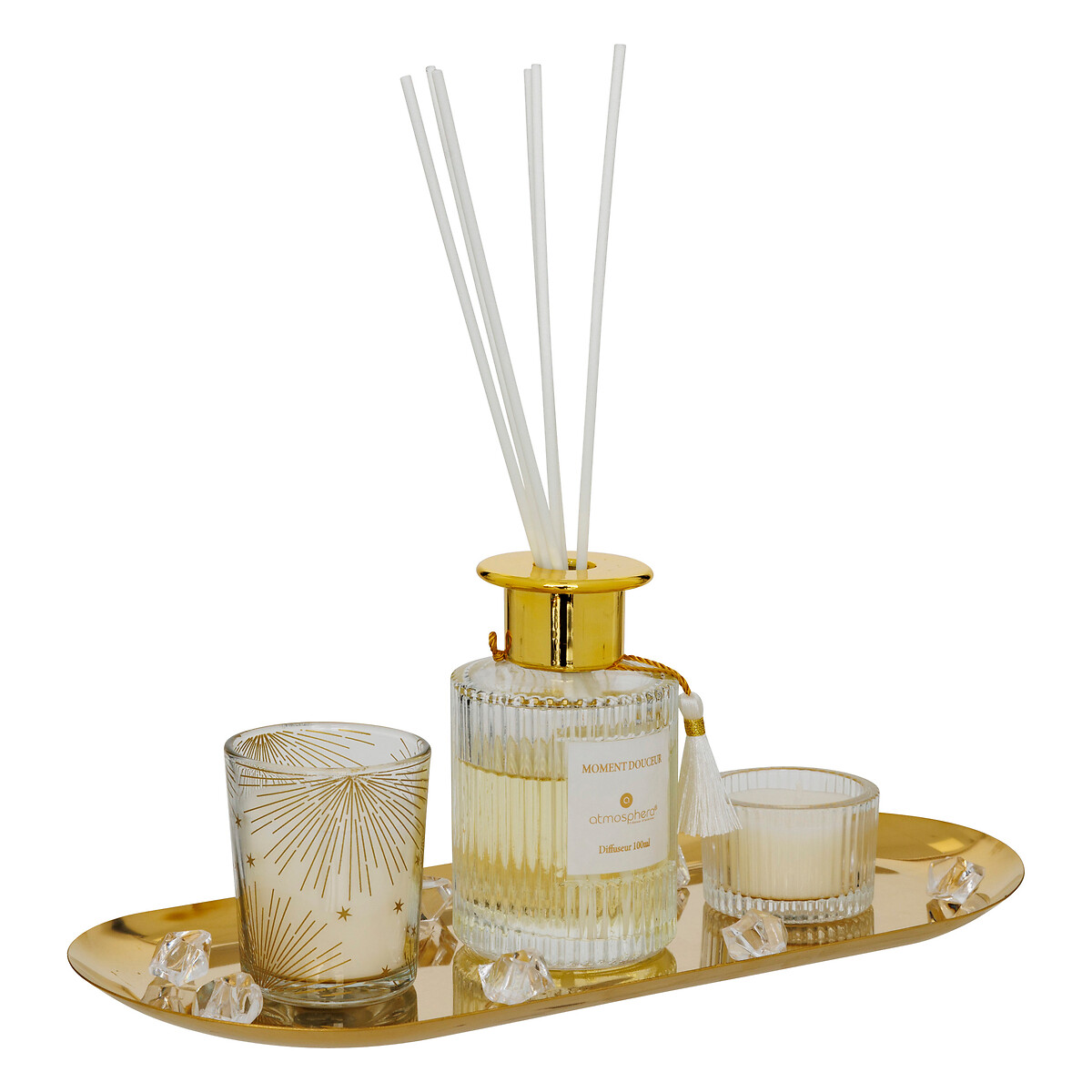 Coffret bandeja con velas y ambientador GLADYS