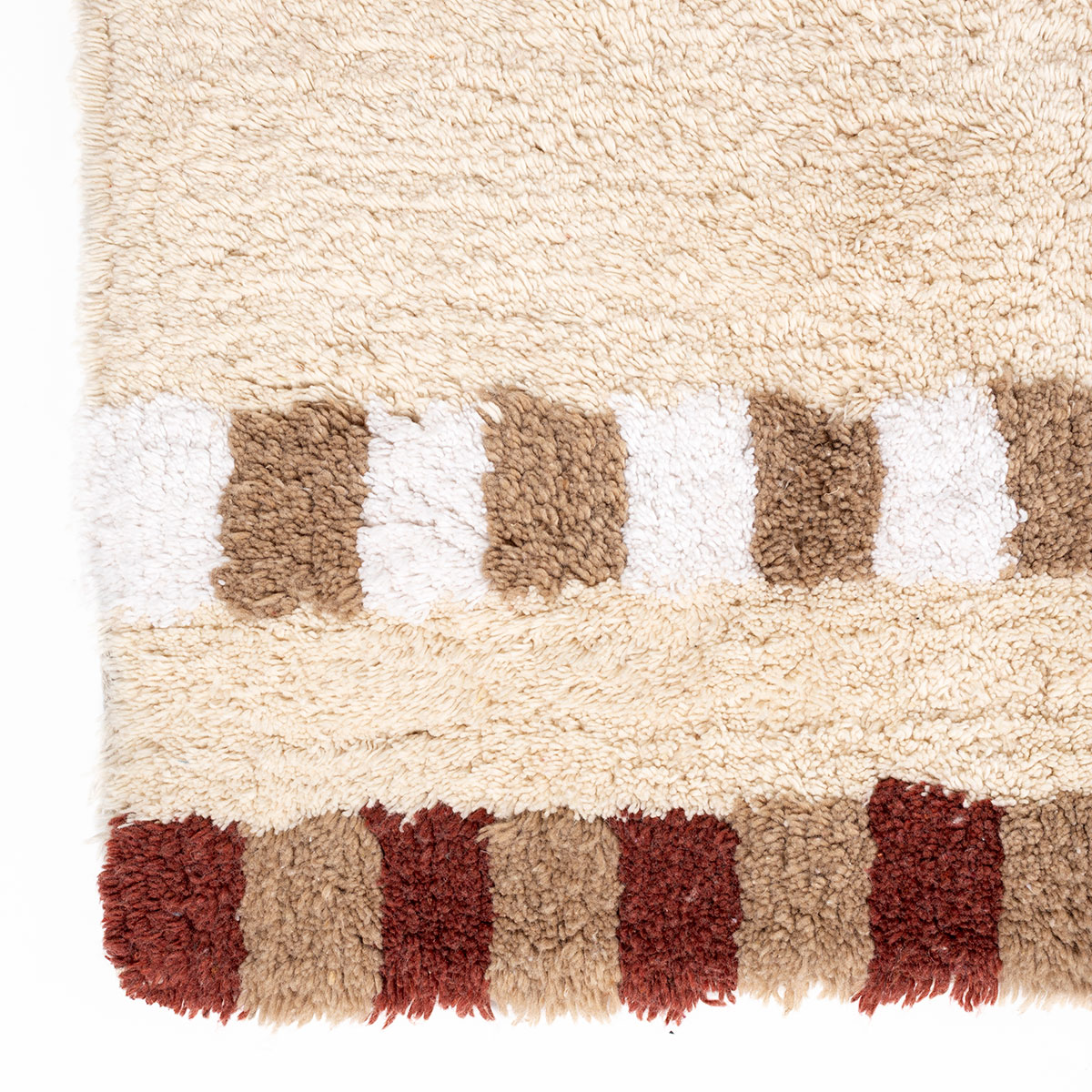 Alfombra de ba&ntilde;o FLORENCE de algod&oacute;n beige 50x80cm