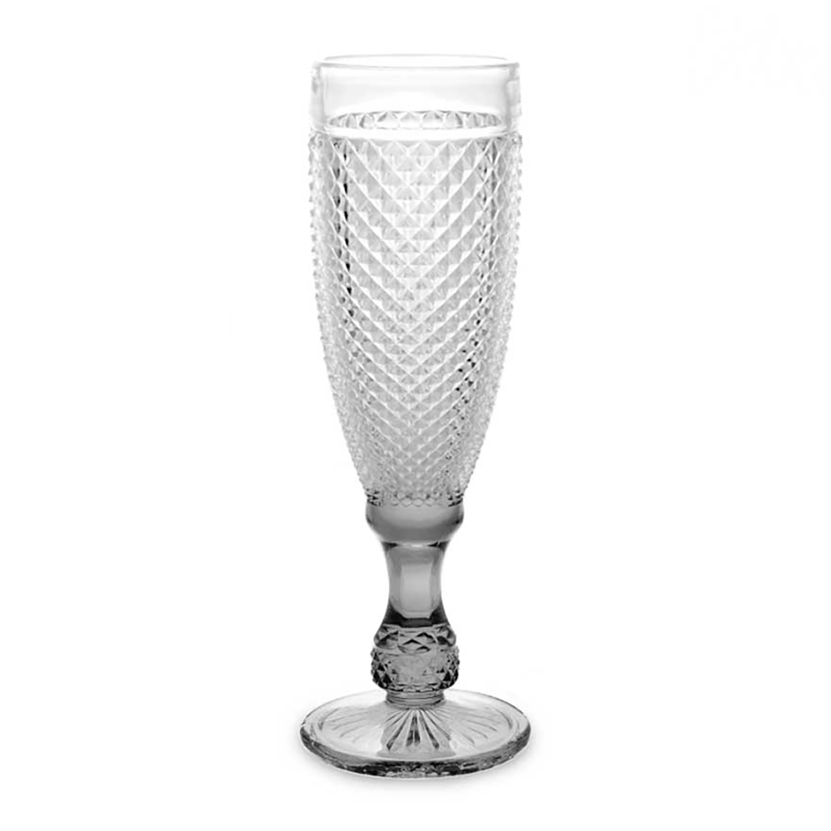 Flute De Vidro Com P&eacute; Antracite 18cl