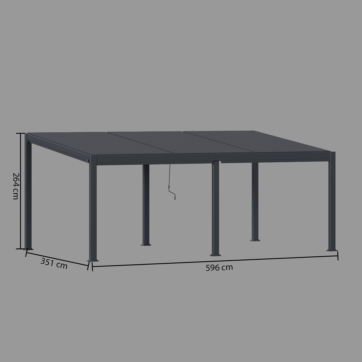 P&eacute;rgola AVILA Gris Grafito 3.5x6M