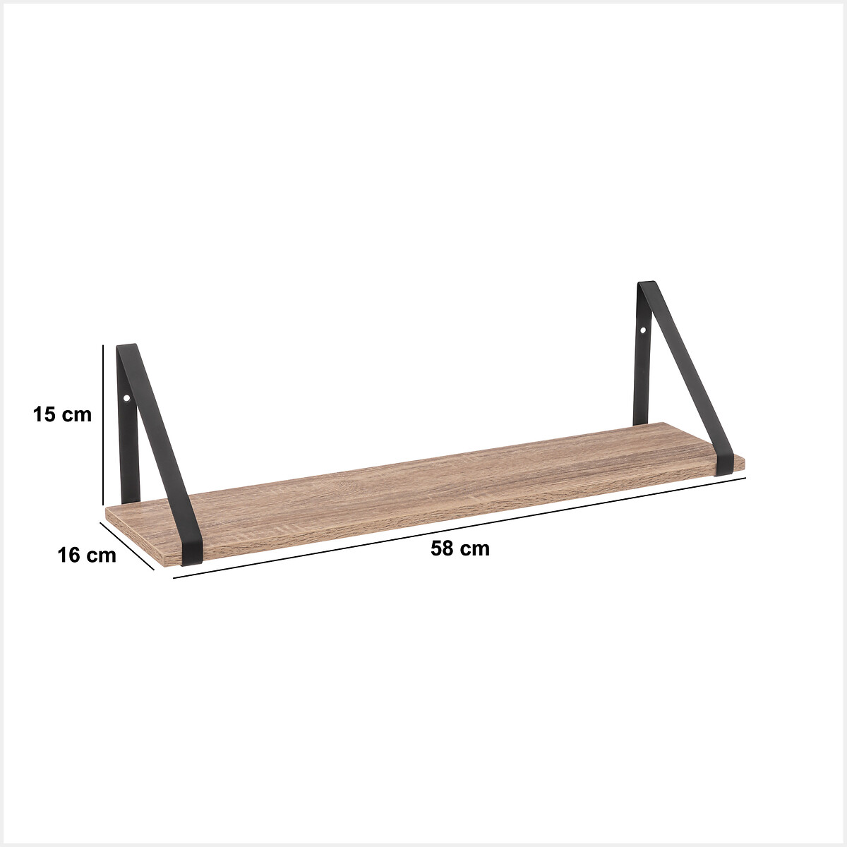 Estante ALIAJ para pared con soporte 58cm