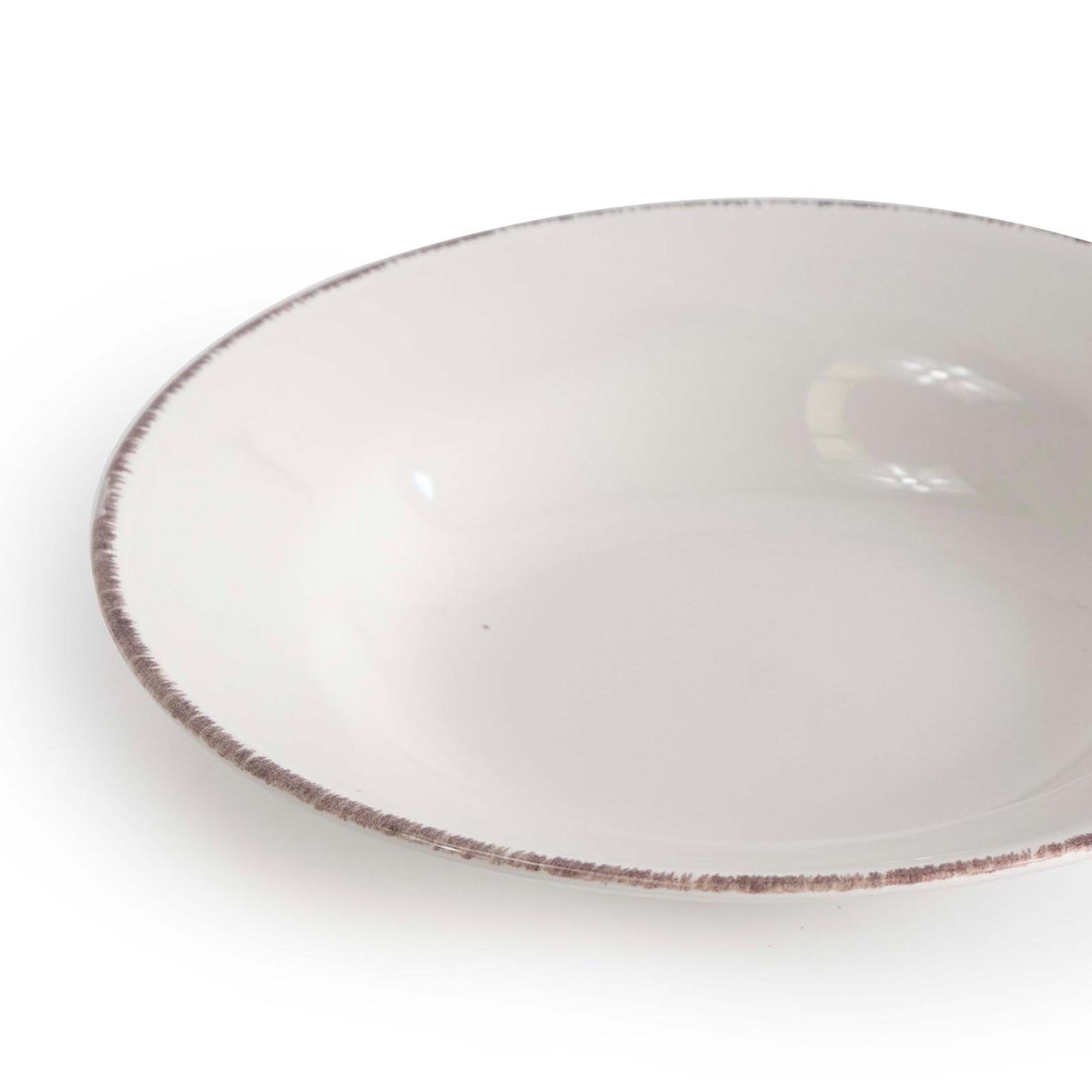 Plato Hondo Sauvage Blanco de Gres