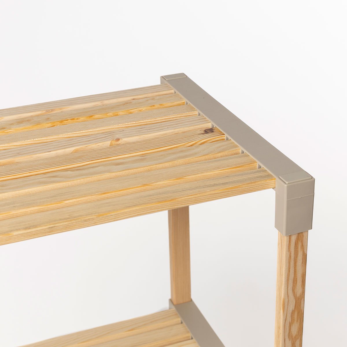 Estanter&iacute;a multifuncional beige de madera 