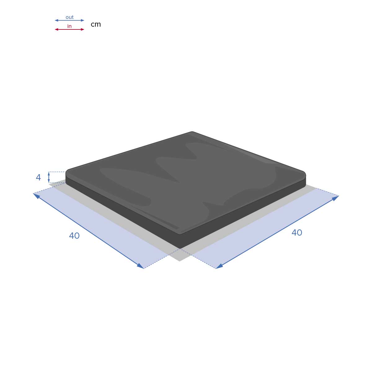 Cojín para silla exterior KORAI azul canard