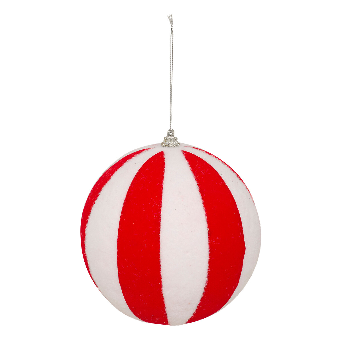 Bola De Navidad Maxi Con Rayas 15cm