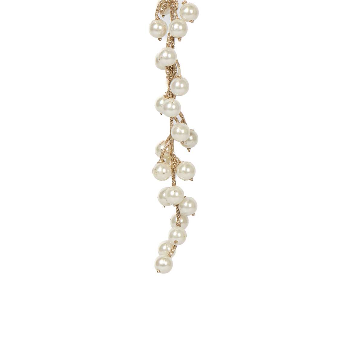 Rama Navideña Perlas Doradas 26cm