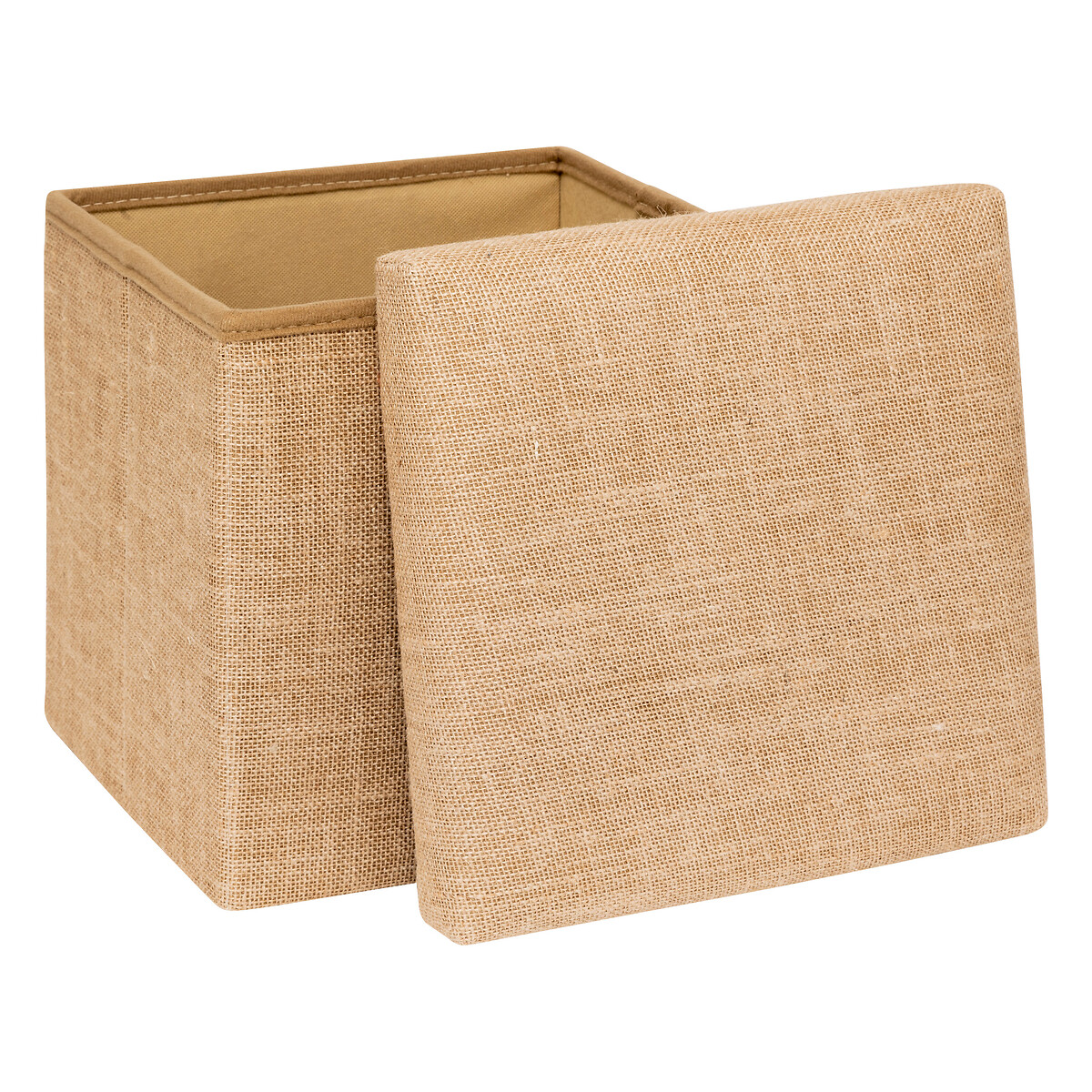 Puf MIXMODUL efecto yute de mdf 31x31cm