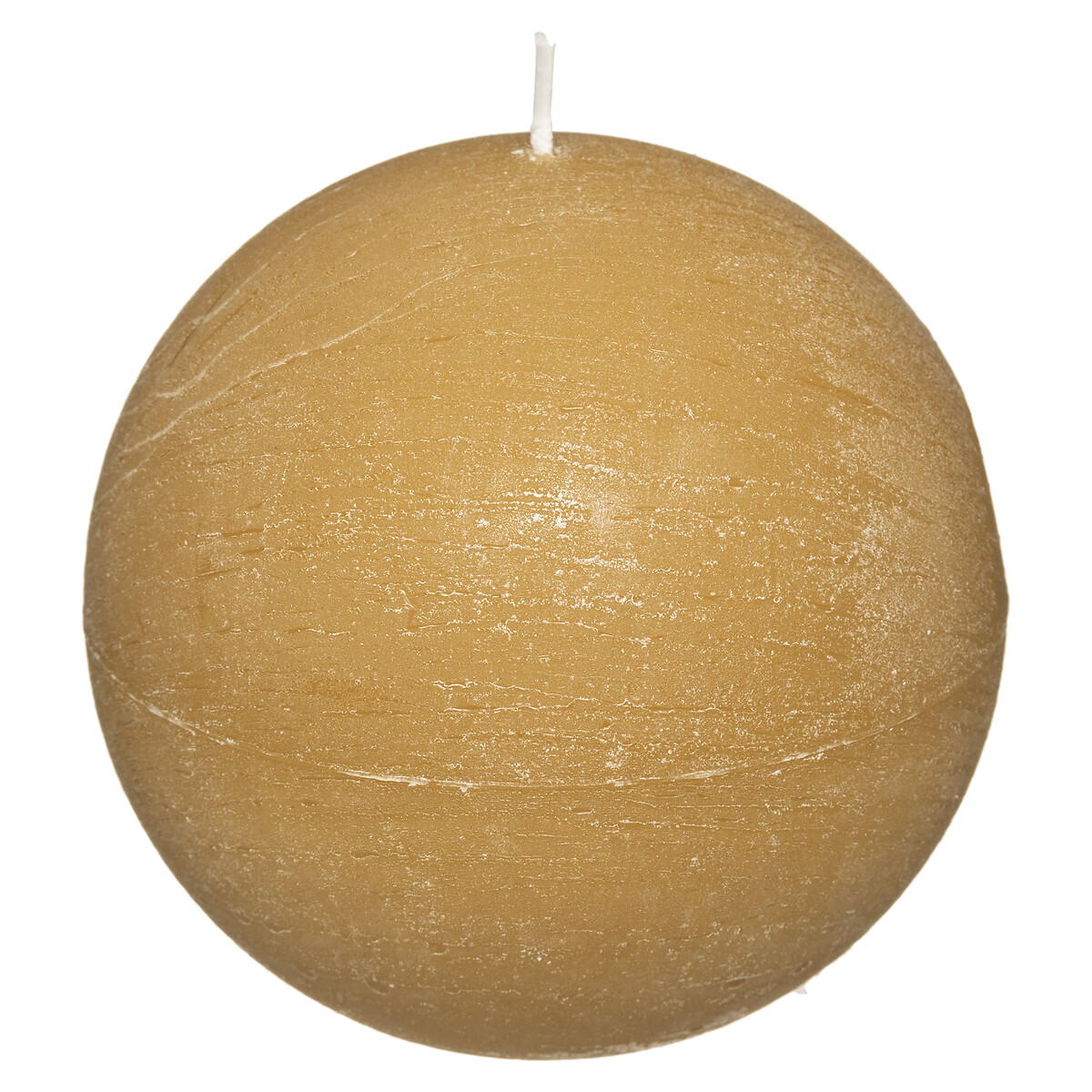 Vela Bola Rústica Amarela 10cm