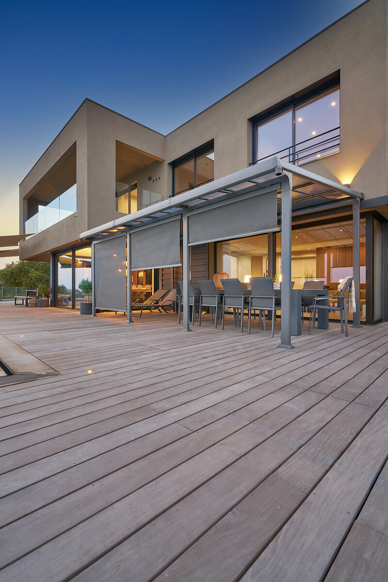 Pérgola ENOLIE graphite de aluminio 3,5x4m