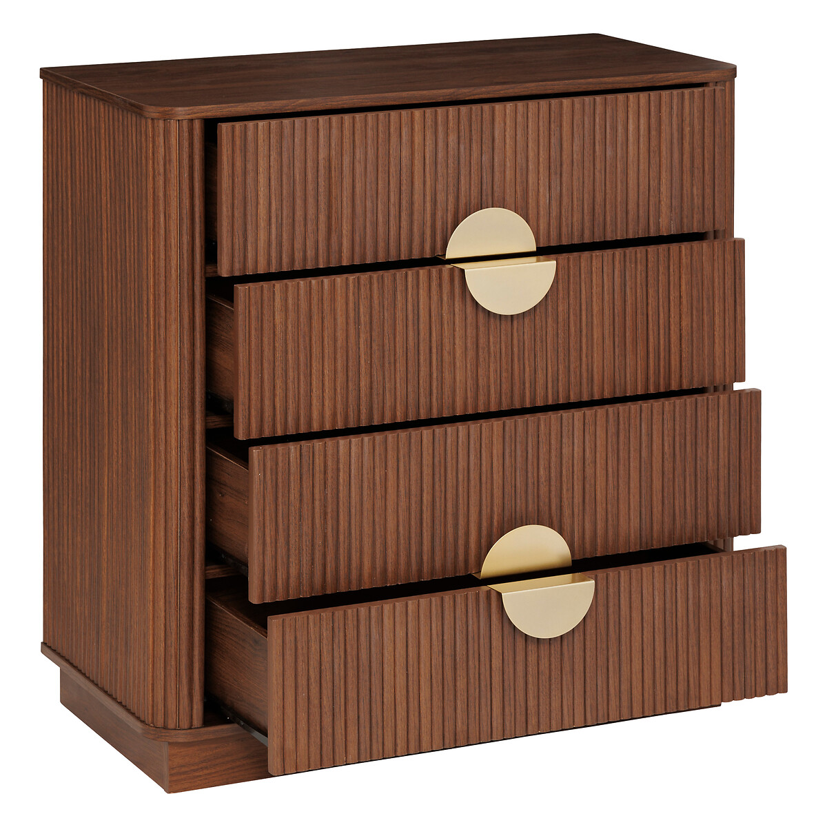Cómoda con 4 cajones WANY marrón oscuro 