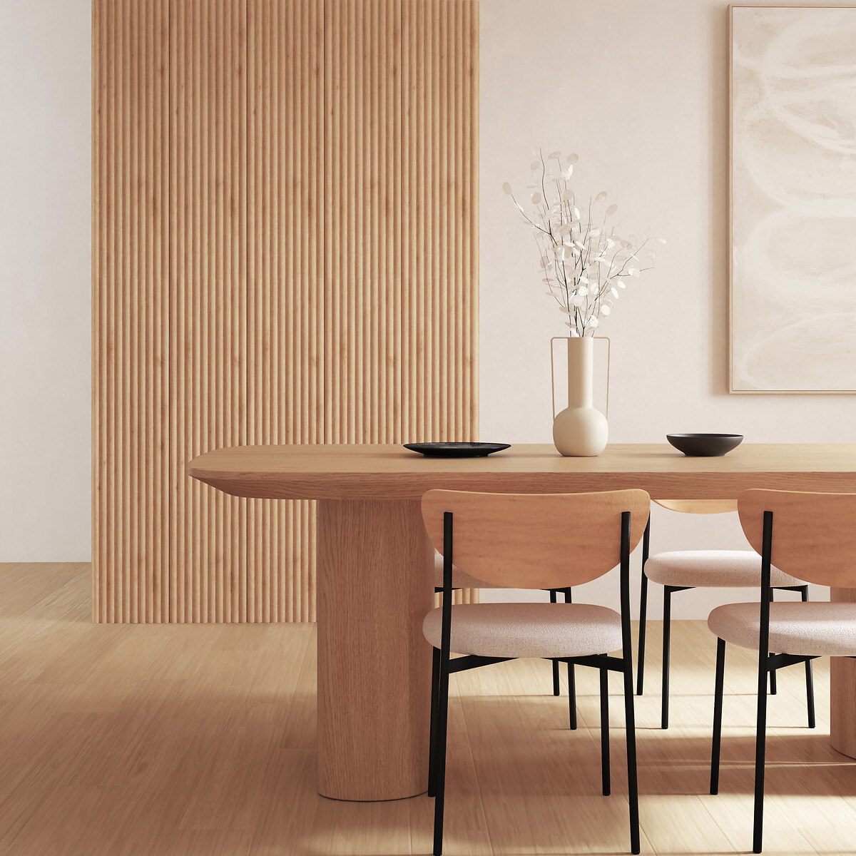 Set de 2 paneles decorativos ALCOV beige 240cm