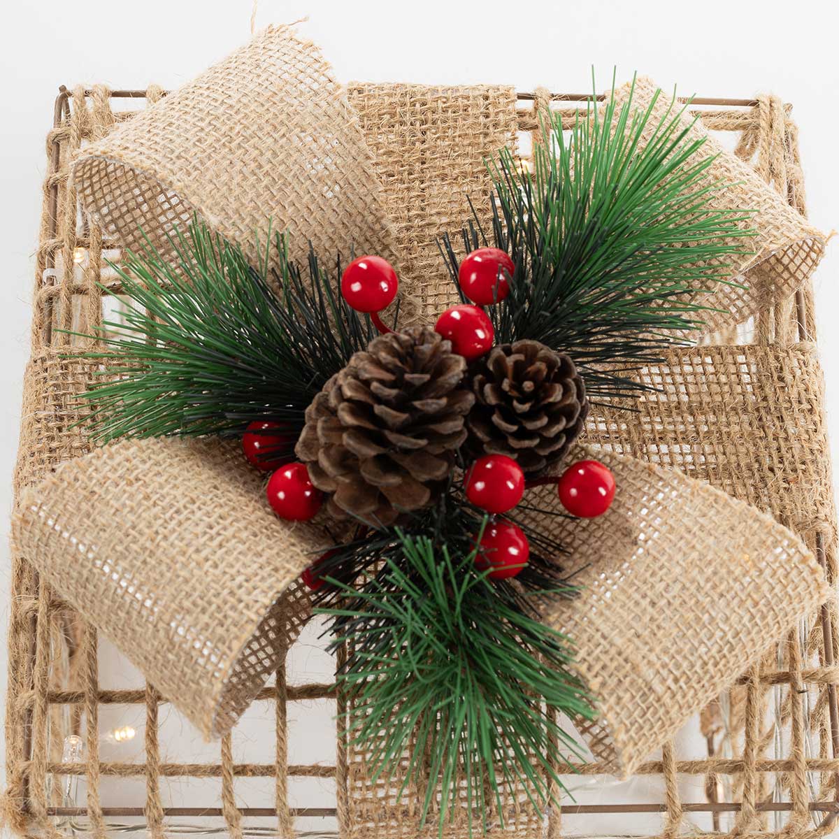 Caja de regalo decorativa dorada 20cm