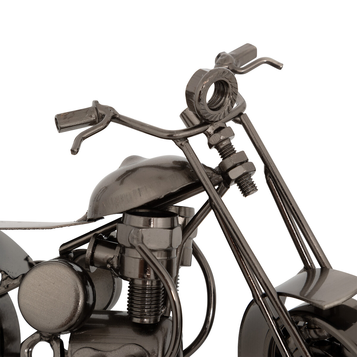 Moto decorativa IMRAN de metal plateado