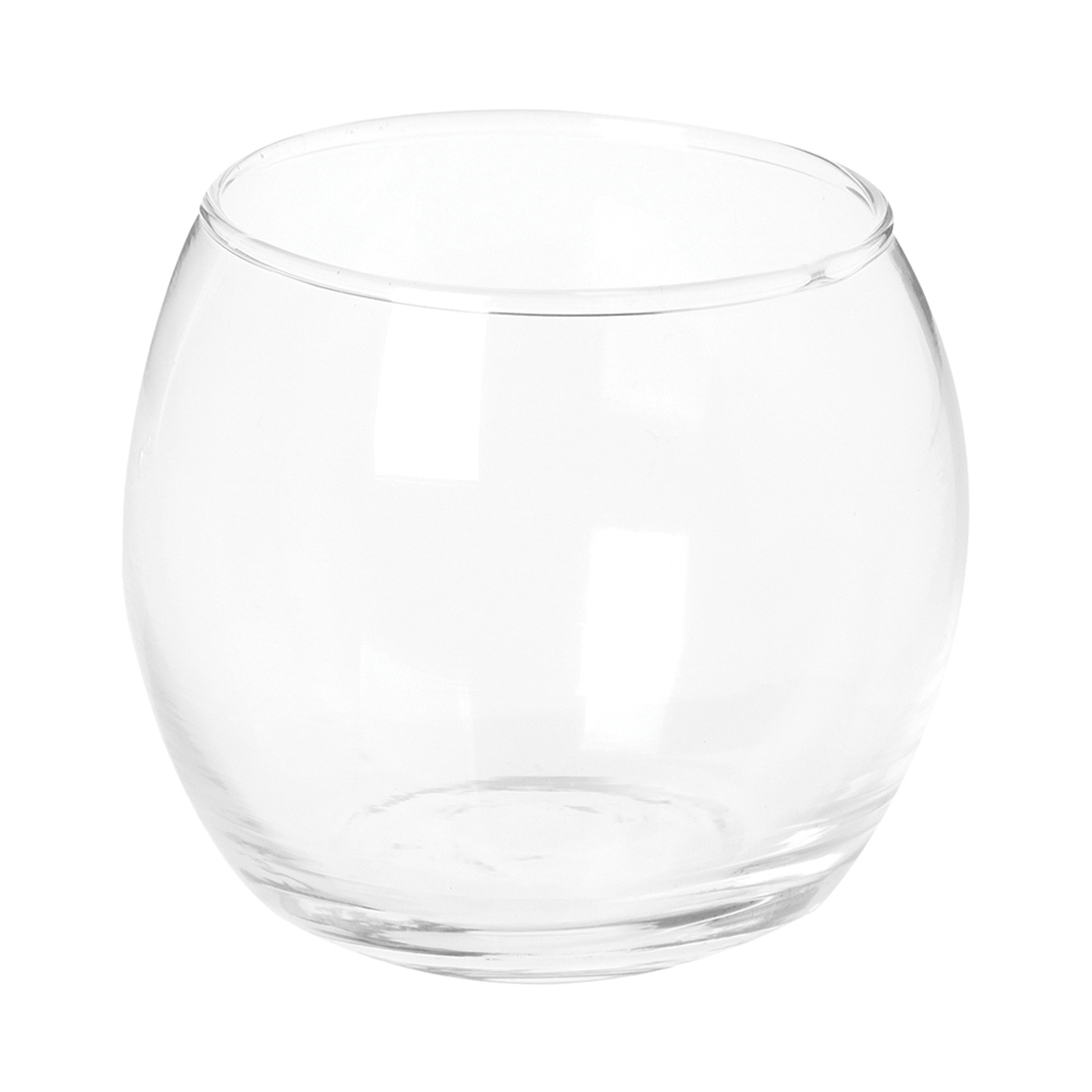 Portavelas De Vidrio Redondo 7Cm