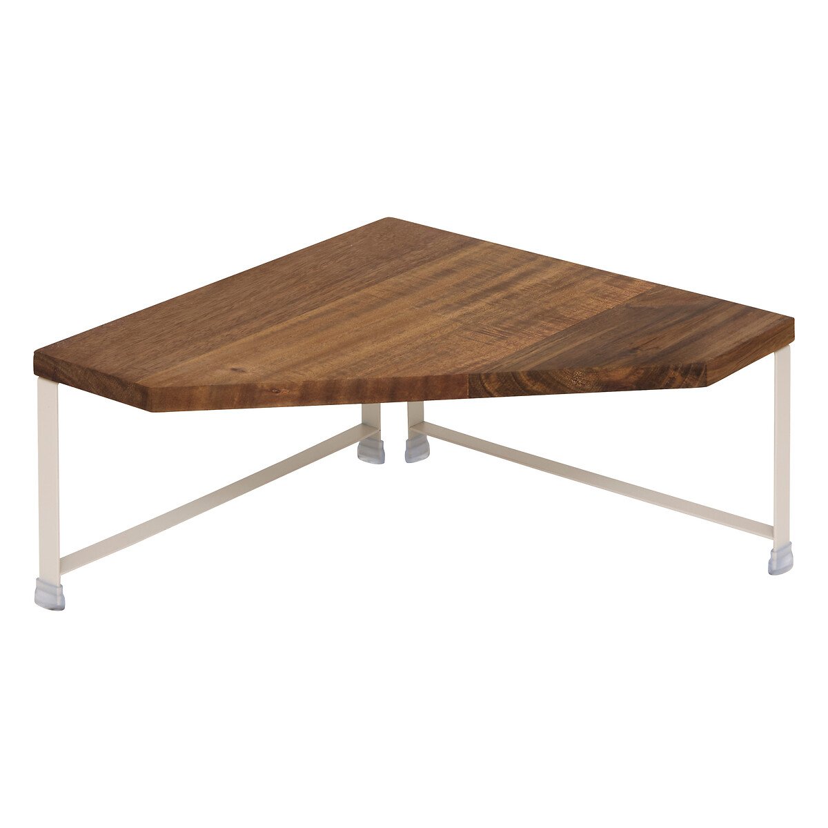 Estante esquinero de madera de acacia
