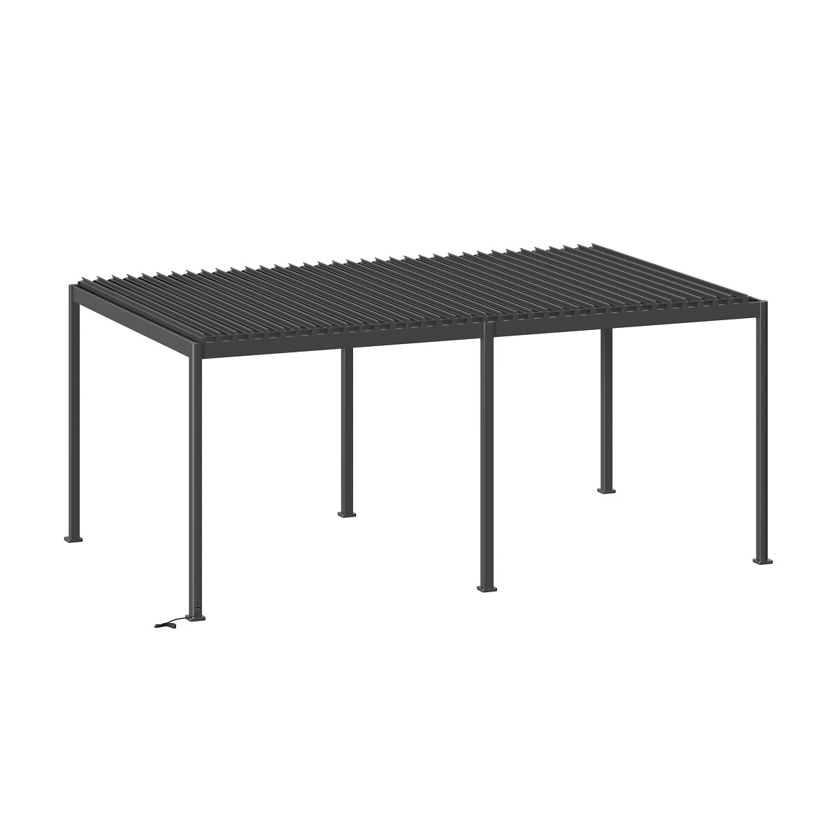 Pérgola ÉVORA gris grafito 3.6x3.6m