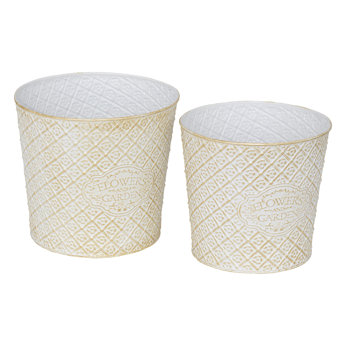 Maceta TINO de hierro blanco 24.5cm
